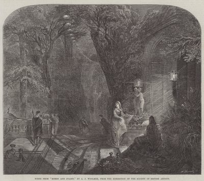 Escena de Romeo y Julieta de Arthur Joseph Woolmer